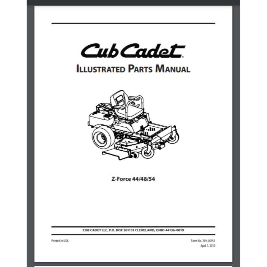 cub cadet z force 60 parts diagram