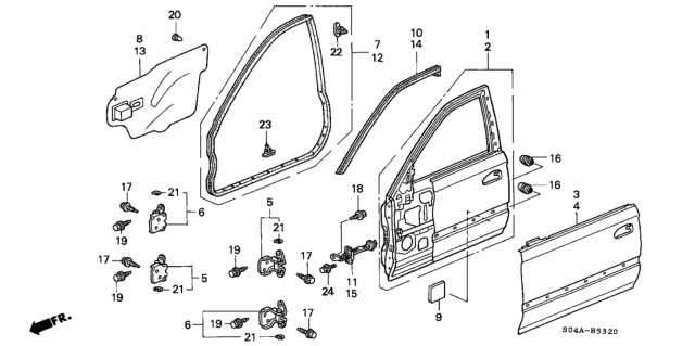 2000 honda civic parts diagram