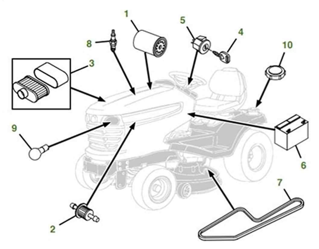 white tractor parts diagram