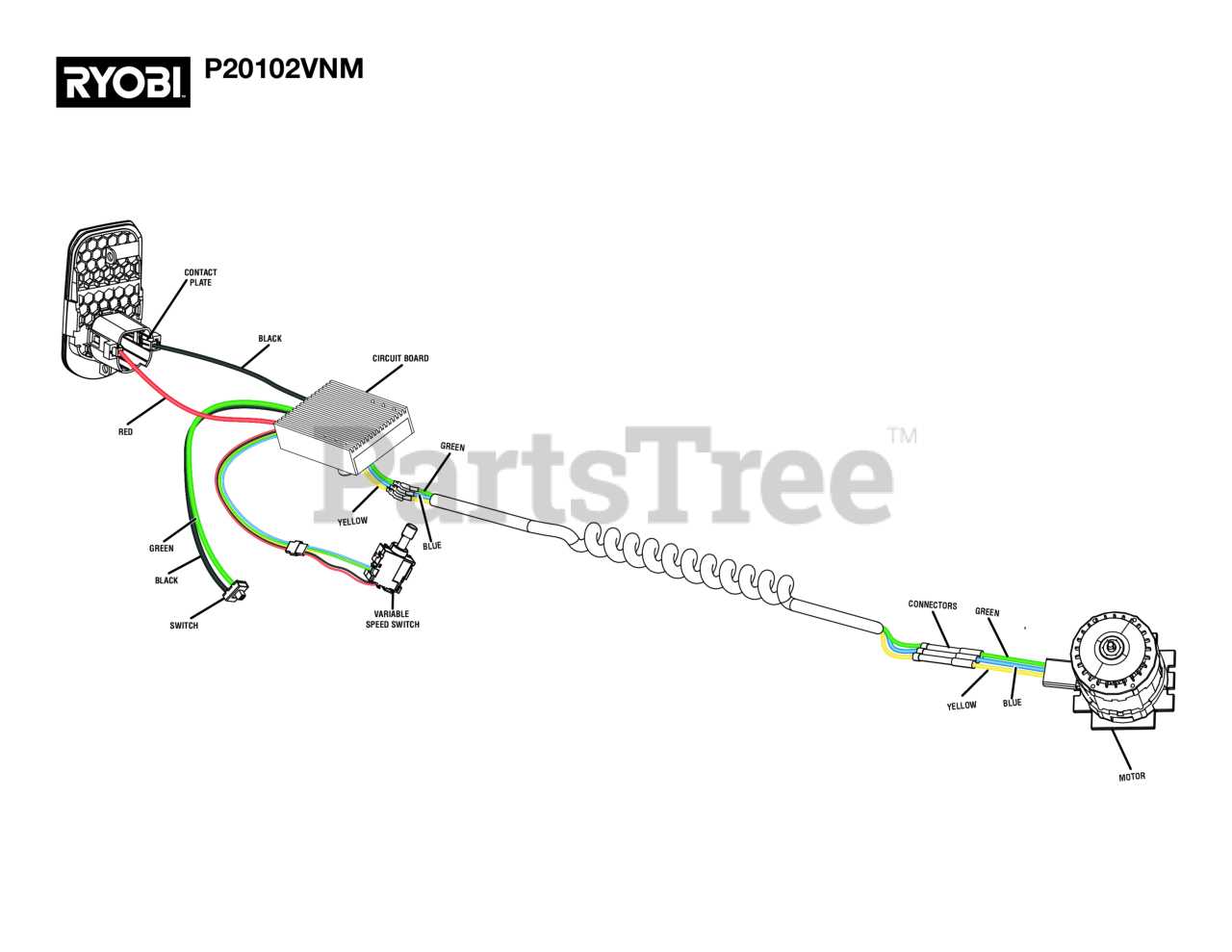 ryobi 18v trimmer parts diagram