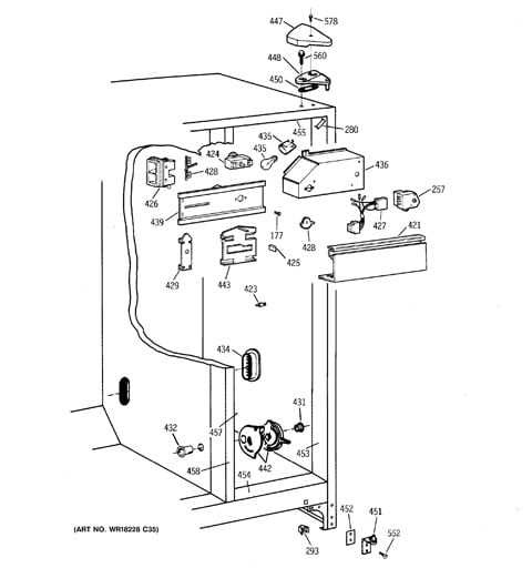 ge side by side refrigerator parts diagram