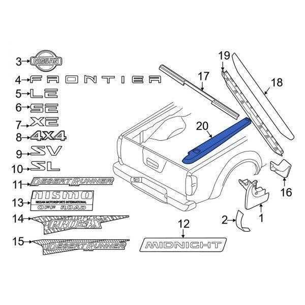 truck bed parts diagram