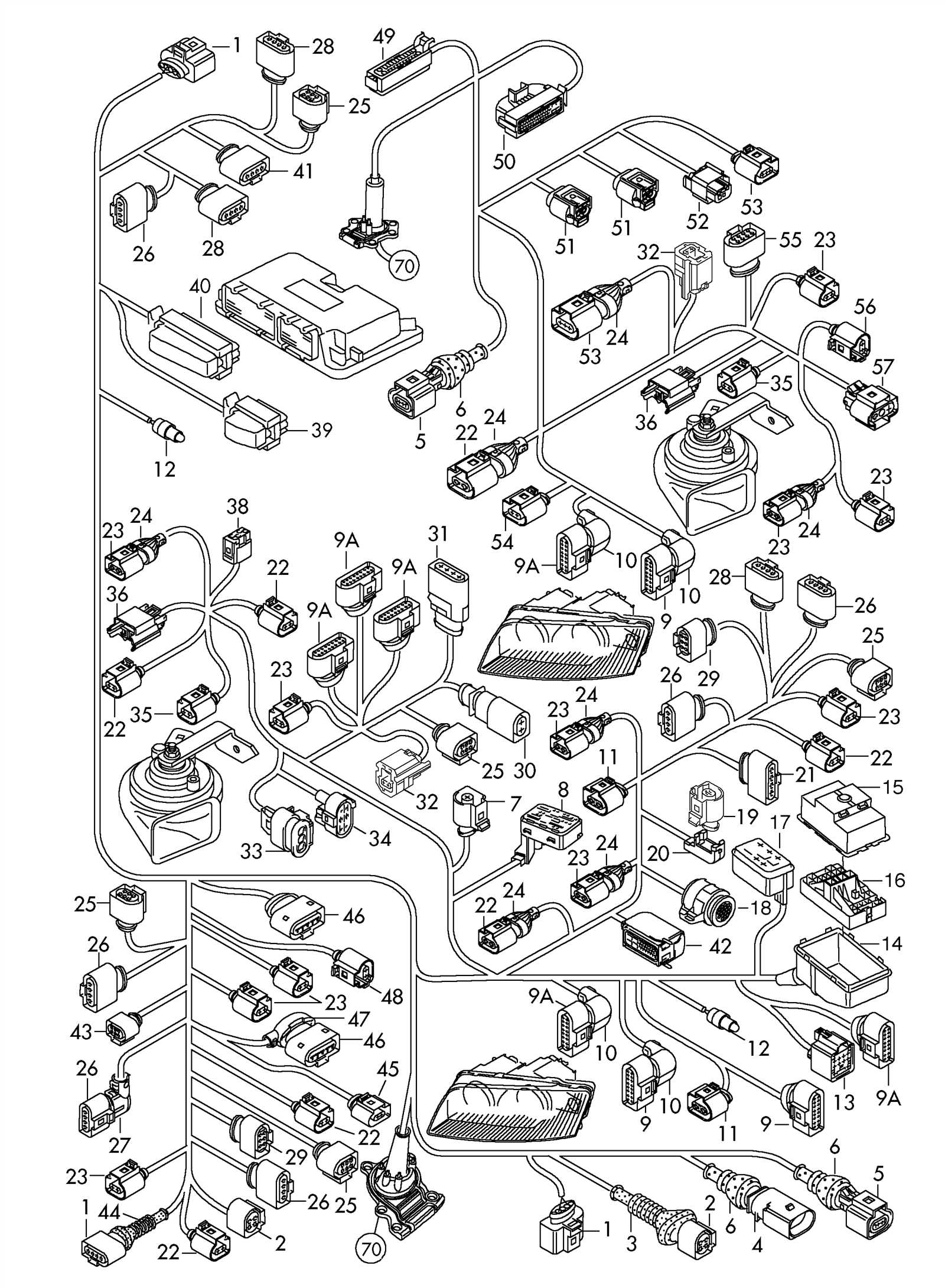 audi a3 engine parts diagram