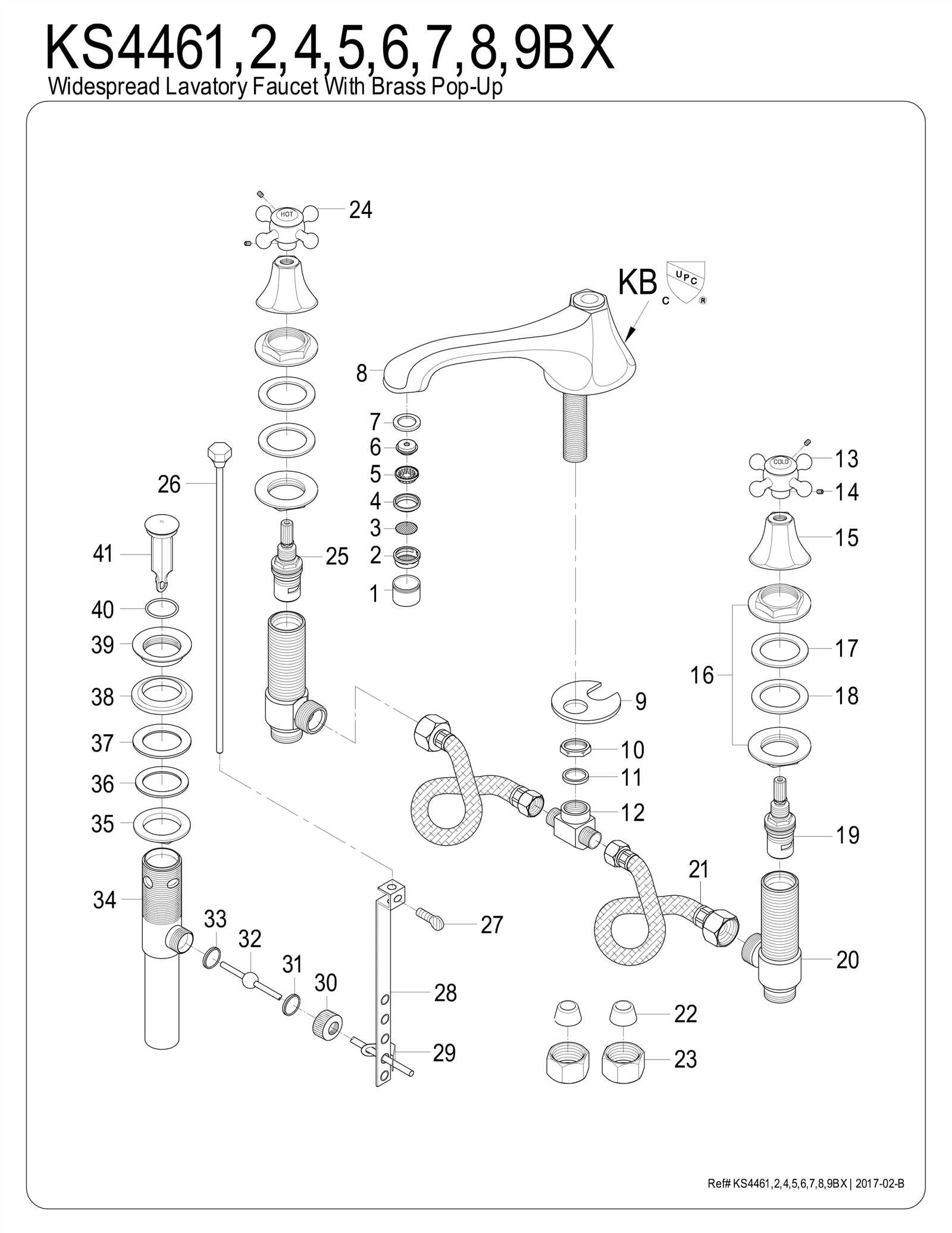 parts of a bathroom faucet diagram