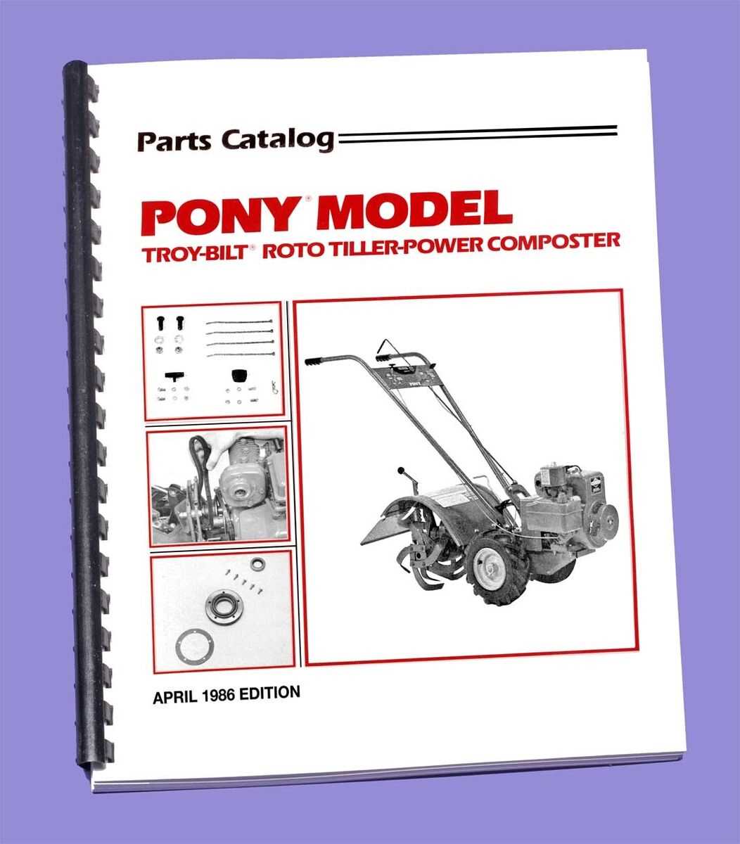 troy bilt pony tiller parts diagram