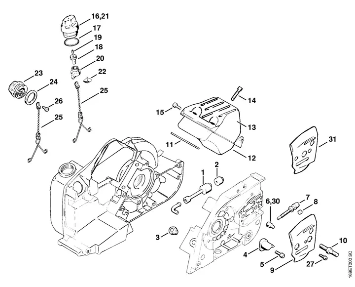 stihl 032 av parts diagram