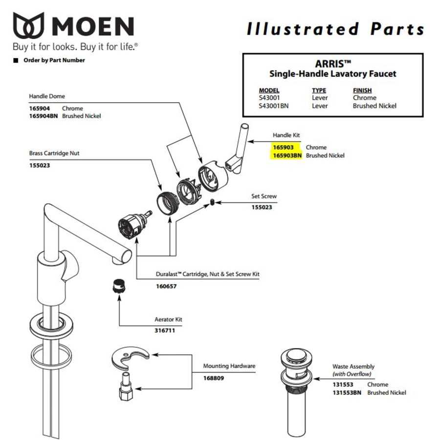 moen tub faucet parts diagram