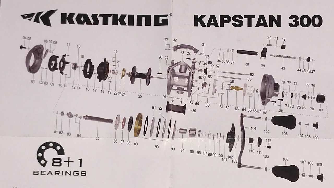 baitcasting reel parts diagram