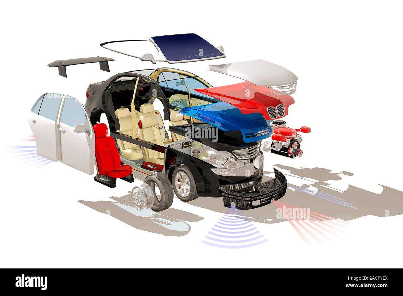 car parts exterior diagram