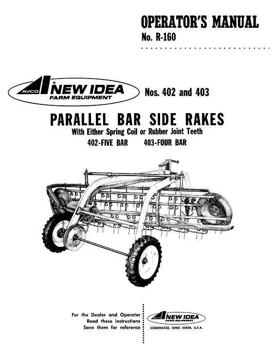 new idea hay rake parts diagram