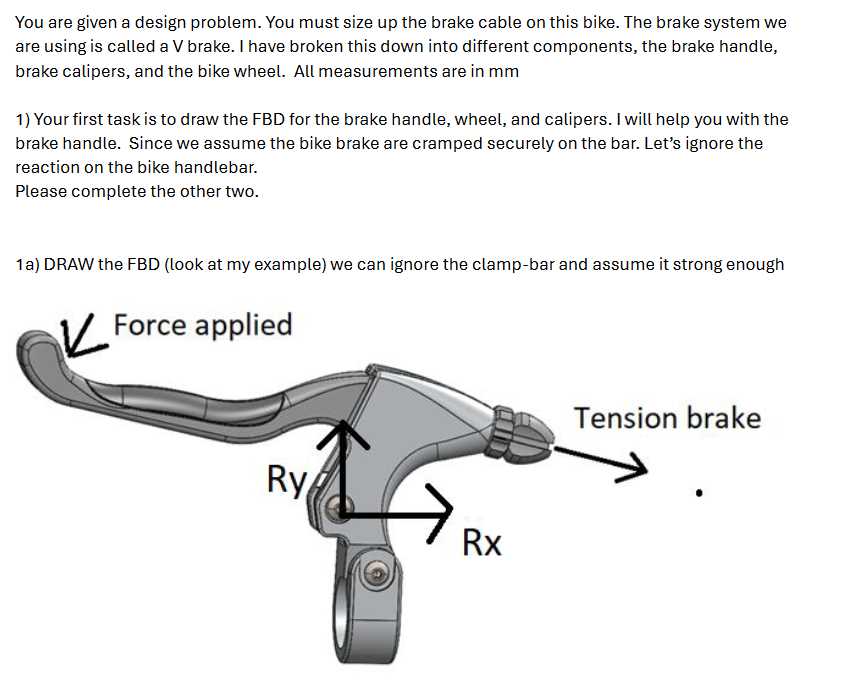 bicycle brake parts diagram