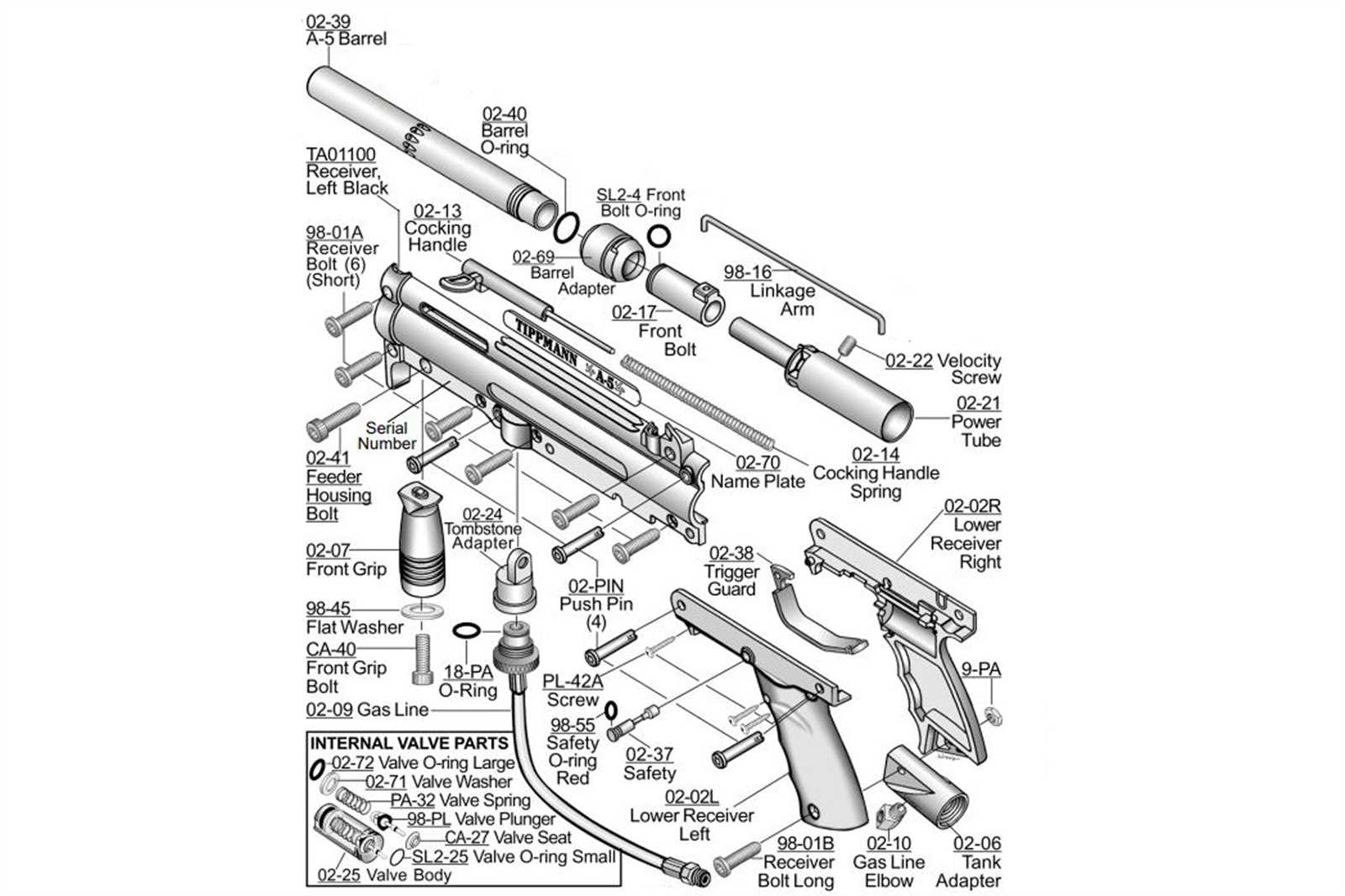 paintball gun parts diagram