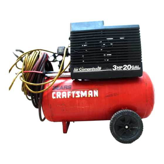 craftsman 33 gallon air compressor parts diagram