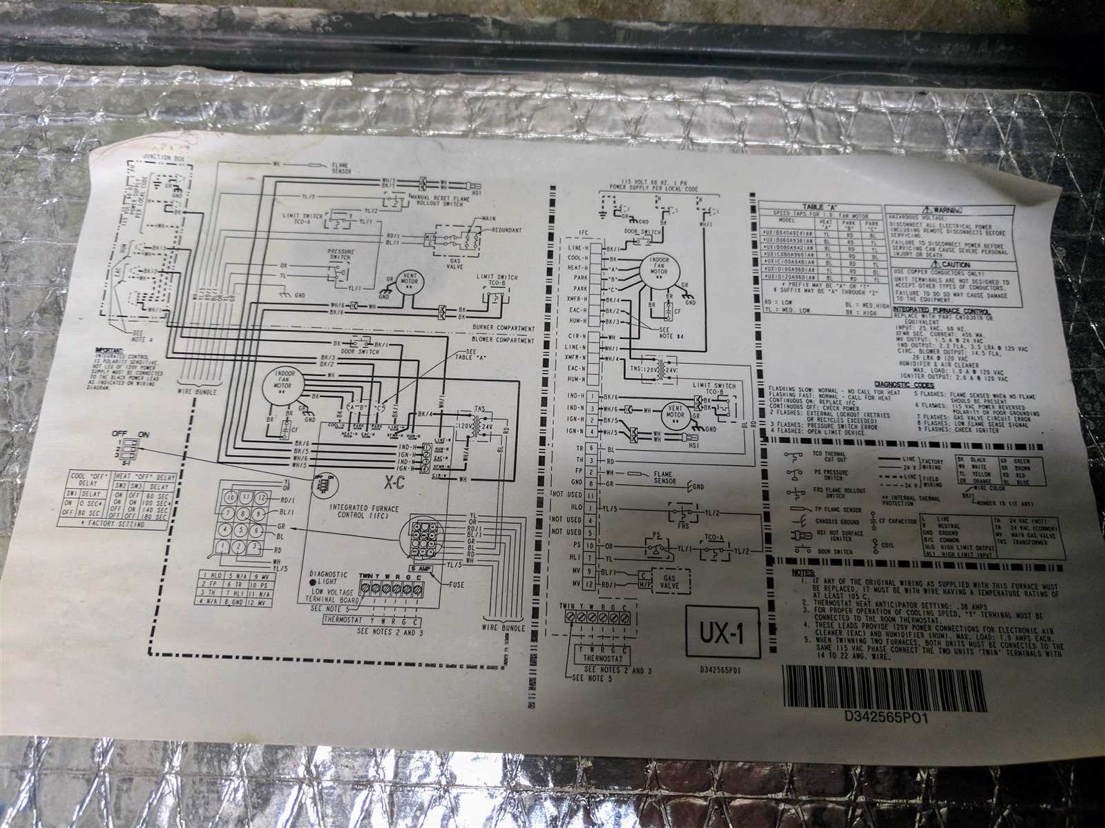 trane furnace parts diagram