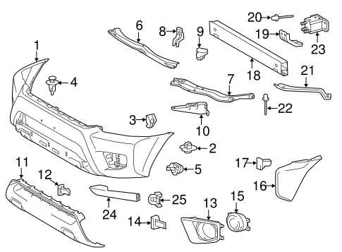 toyota tacoma body parts diagram