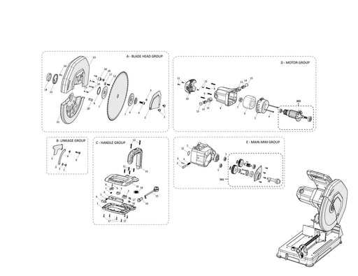 evolution saw parts diagram