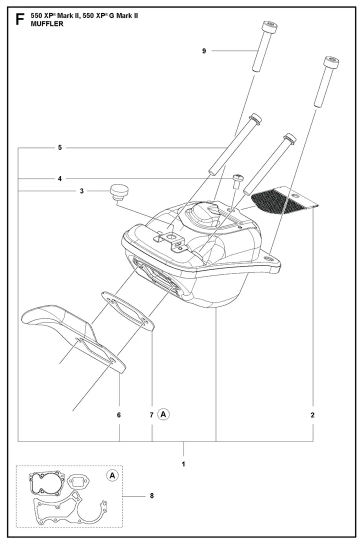 husqvarna 550xp mark ii parts diagram