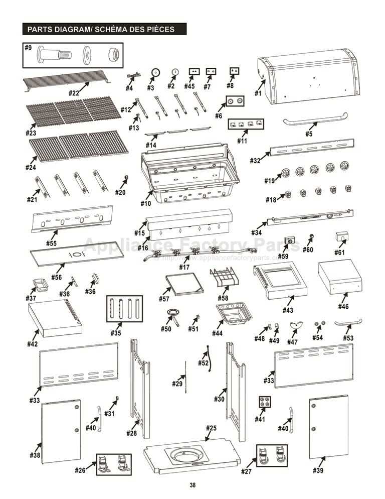 char broil gas grill parts diagram