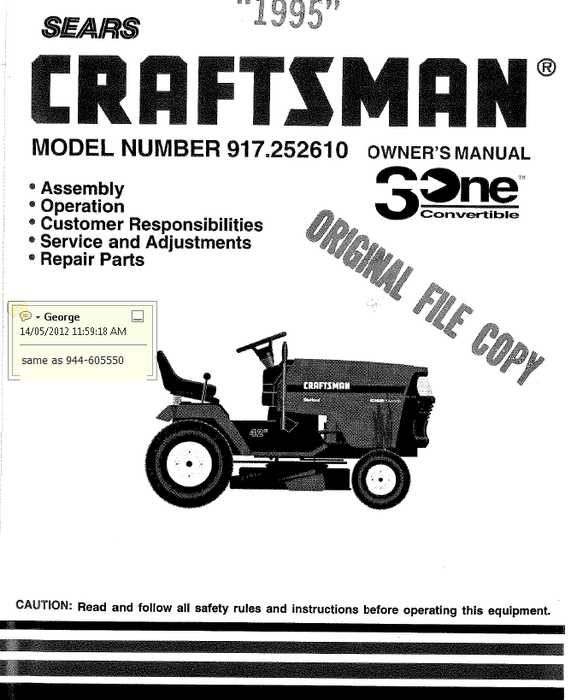 craftsman lawn mower deck parts diagram