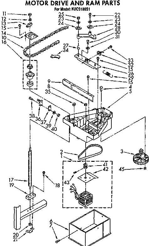 trash compactor parts diagram