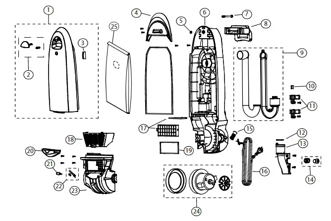 simplicity vacuum parts diagram