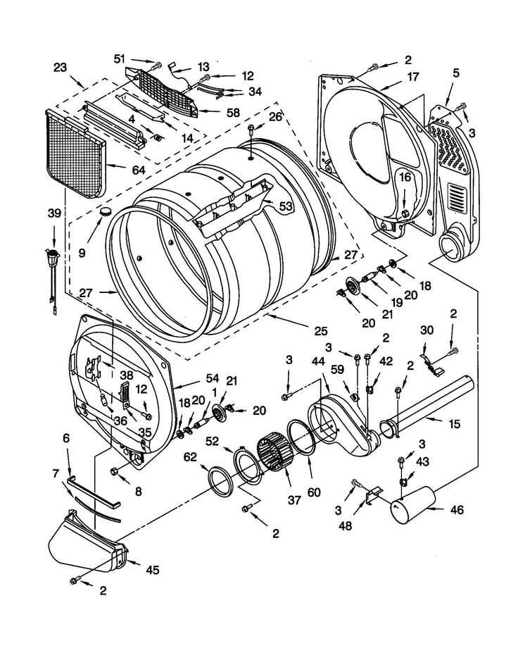 kenmore electric dryer parts diagram