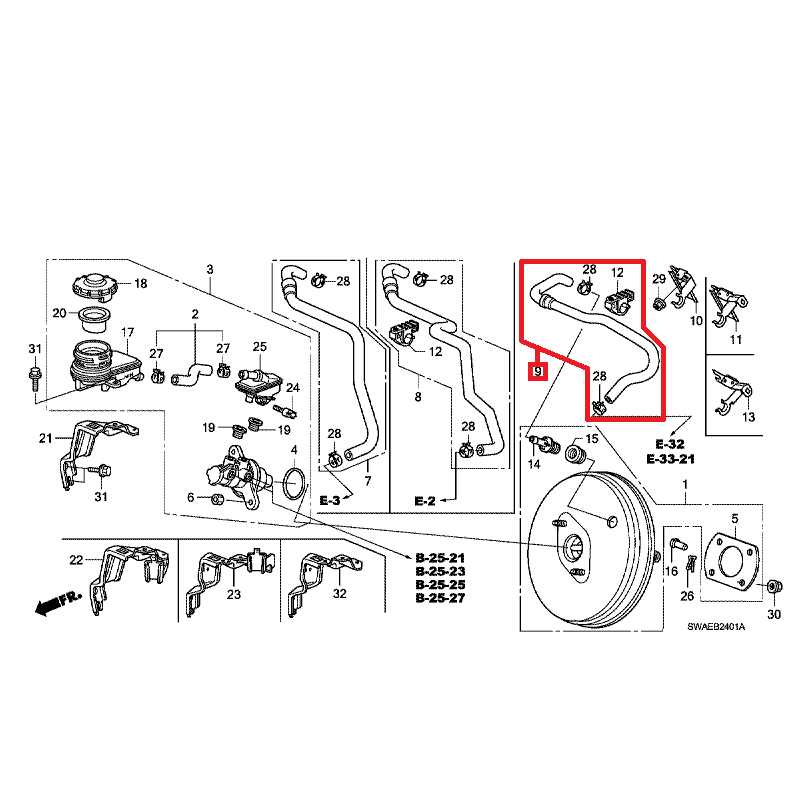 v brake parts diagram