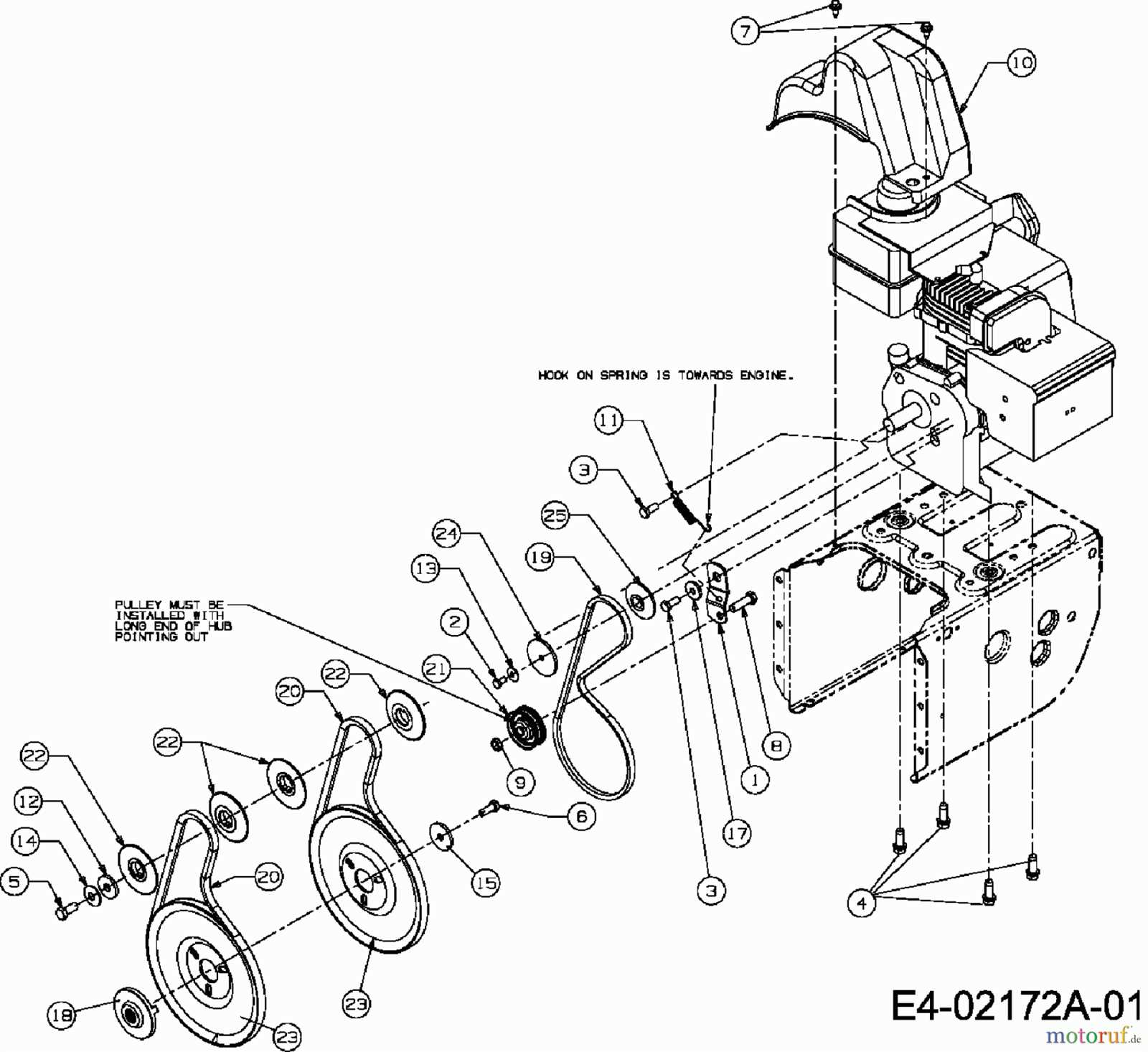 troy bilt snowblower parts diagram