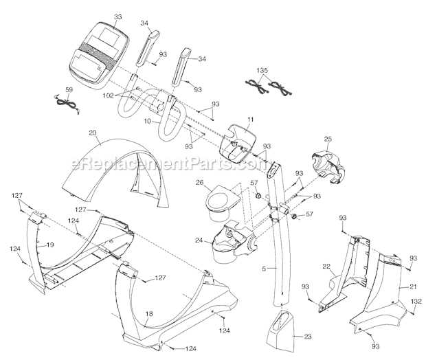 nordictrack elliptical parts diagram