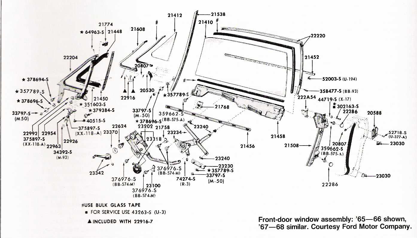 diagram of door parts