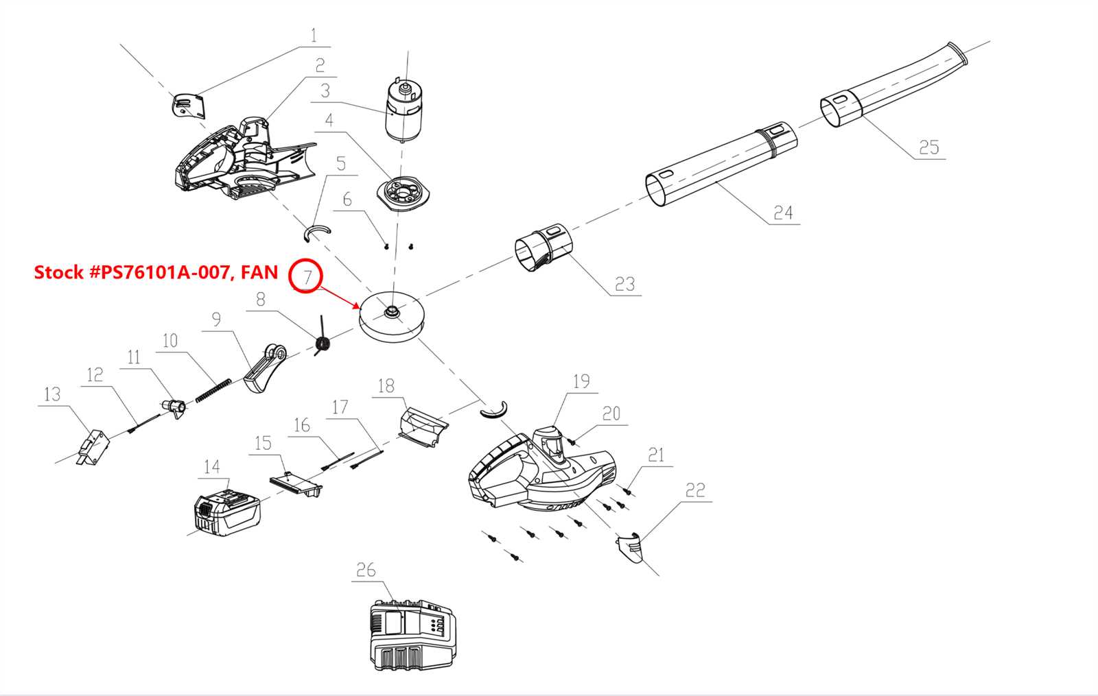 powersmart db7651 24 parts diagram