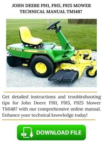 john deere f911 parts diagram