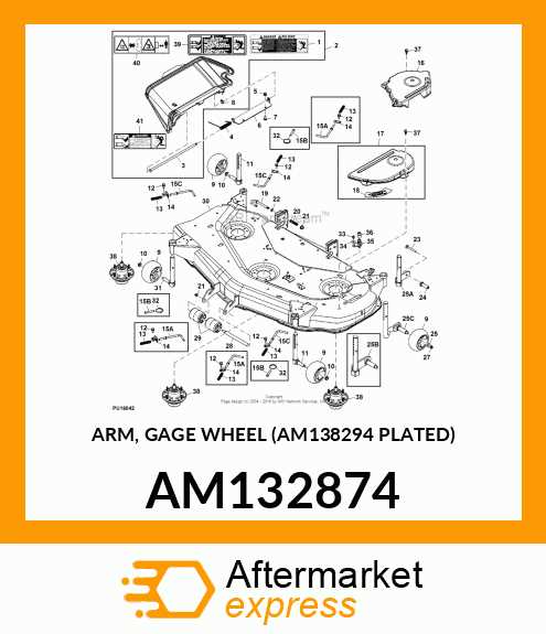 john deere x320 54 mower deck parts diagram