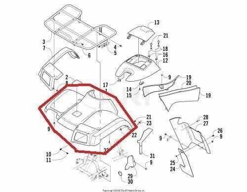 2007 arctic cat 400 4x4 parts diagram