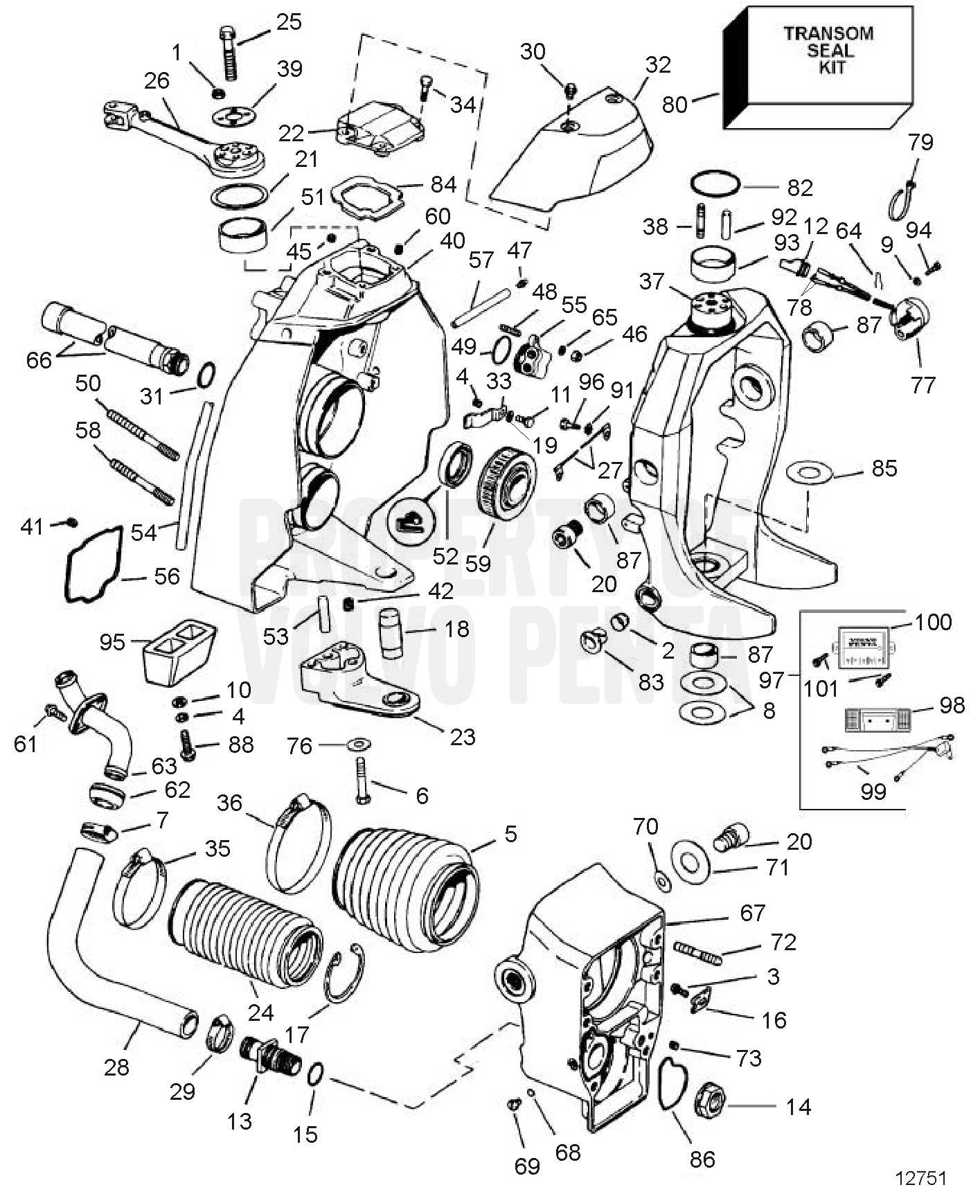 volvo penta sx m parts diagram