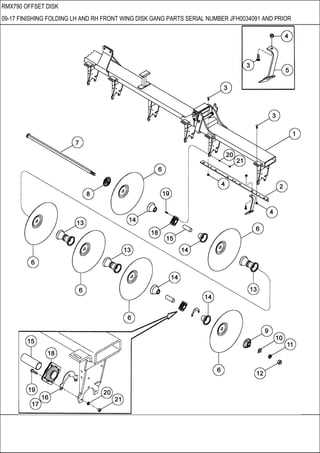 john deere 230 disc parts diagram