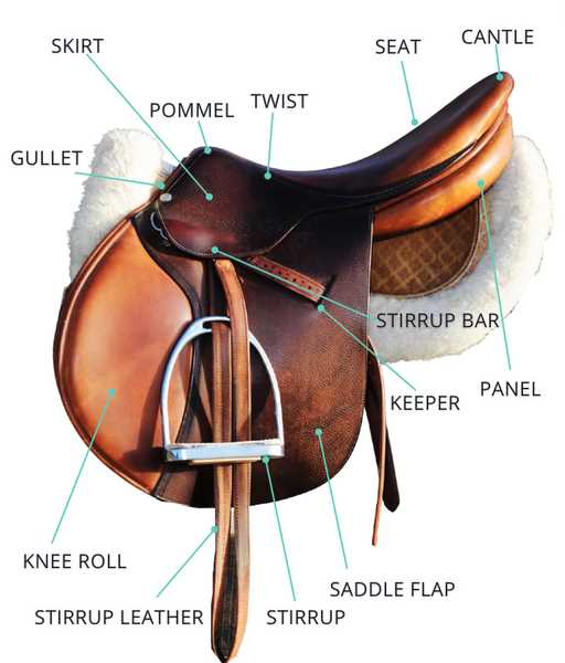 english saddle parts diagram