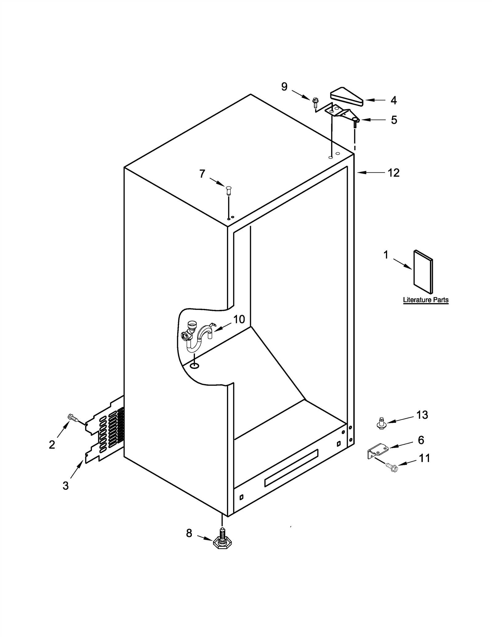 whirlpool freezer parts diagram