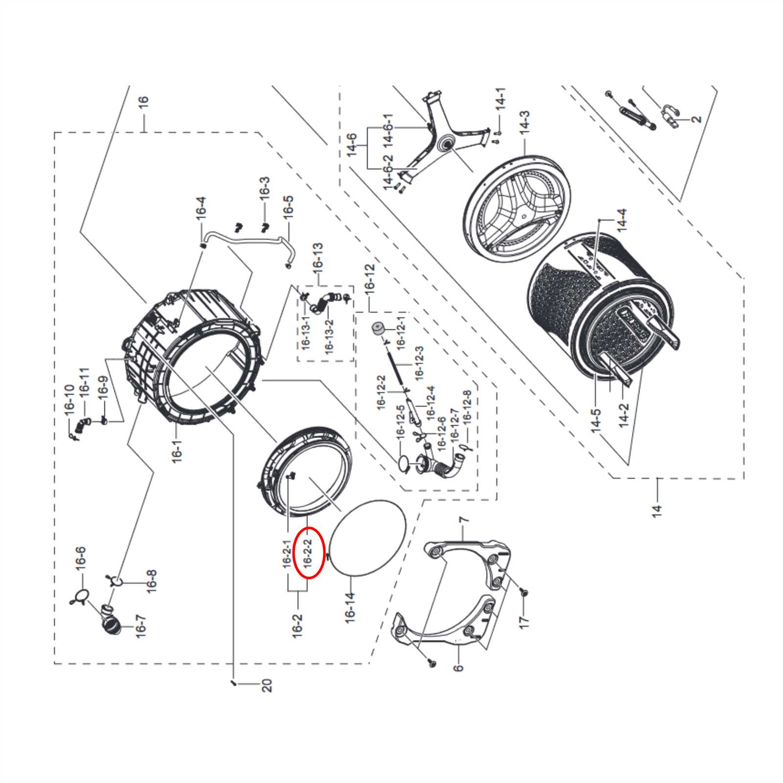 samsung top load washer parts diagram