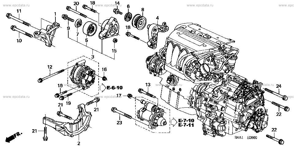 honda accord engine parts diagram