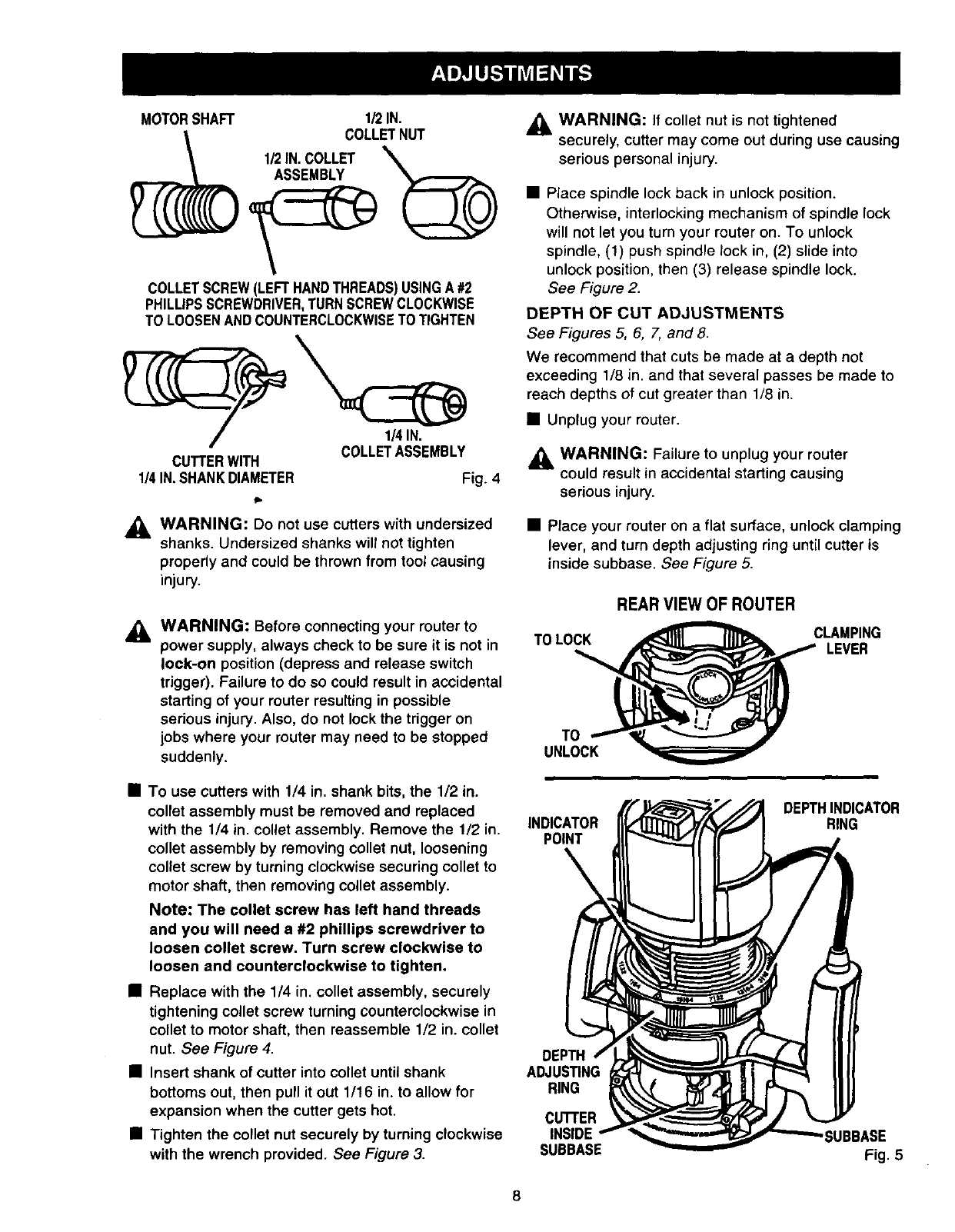 craftsman router parts diagram