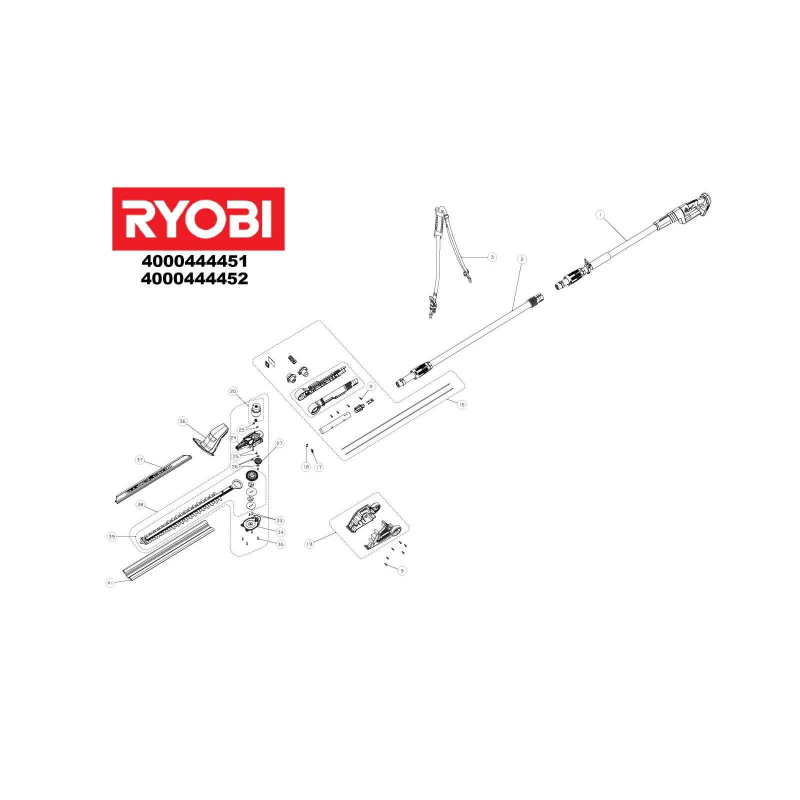 ryobi 18v string trimmer parts diagram