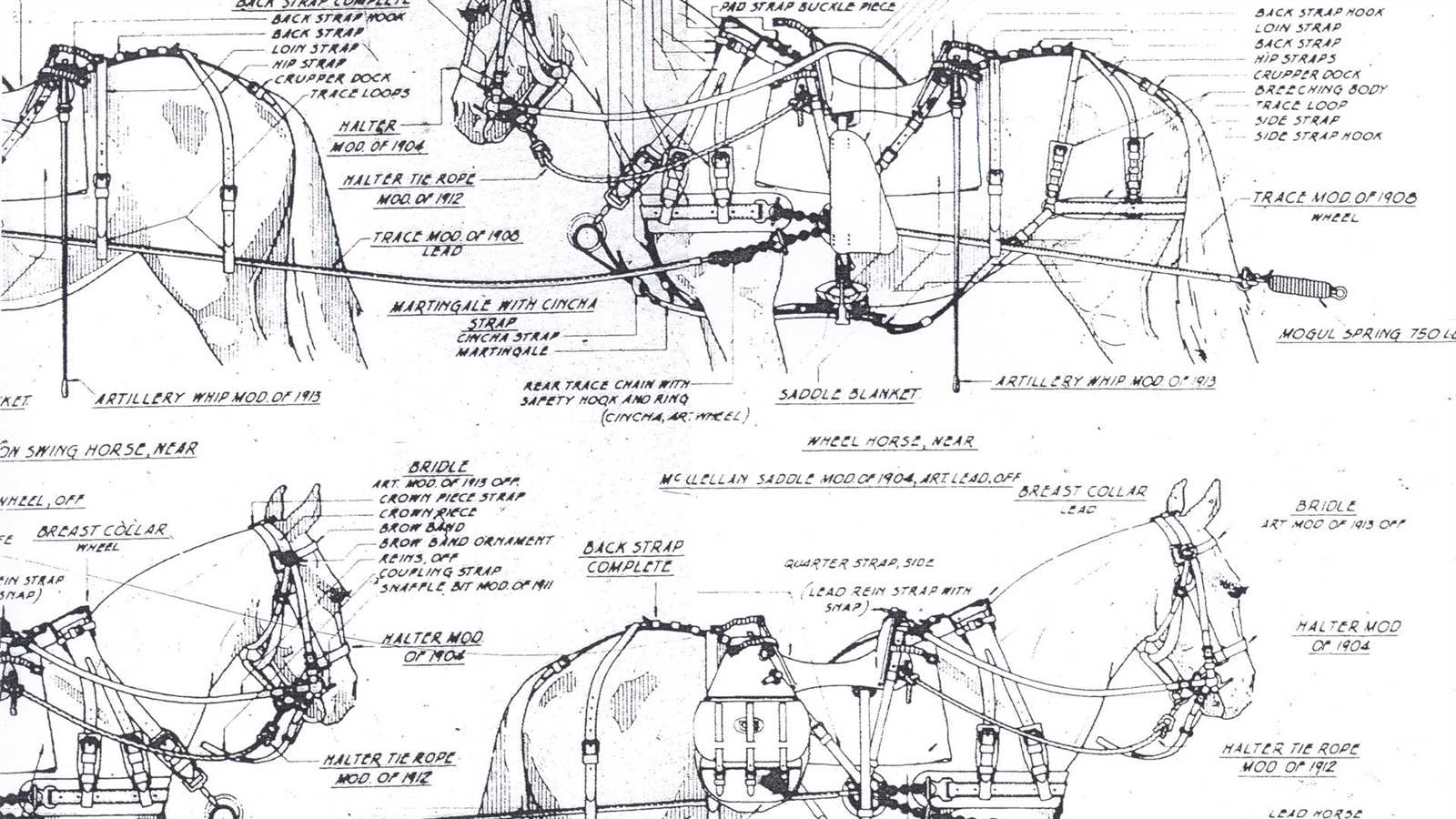 draft horse harness parts diagram