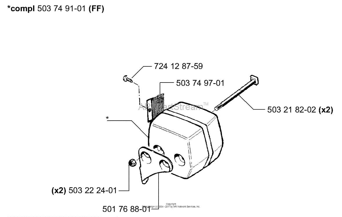 parts of a muffler diagram