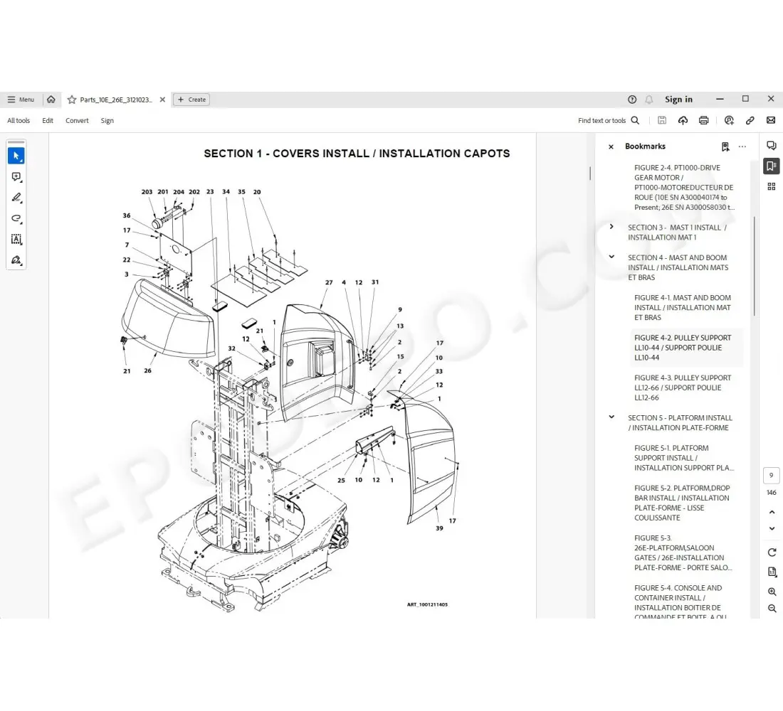 jlg parts diagram