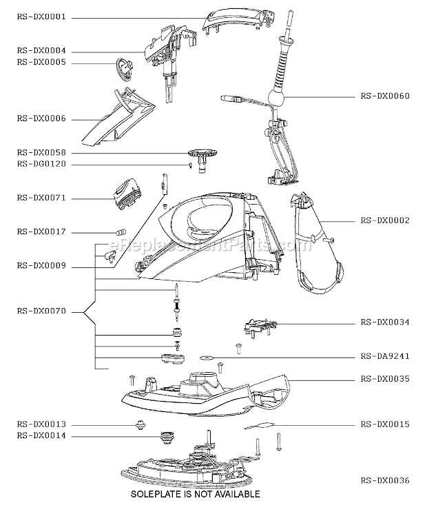 rowenta dw9280 parts diagram