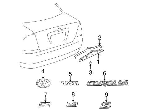 2003 toyota corolla parts diagram