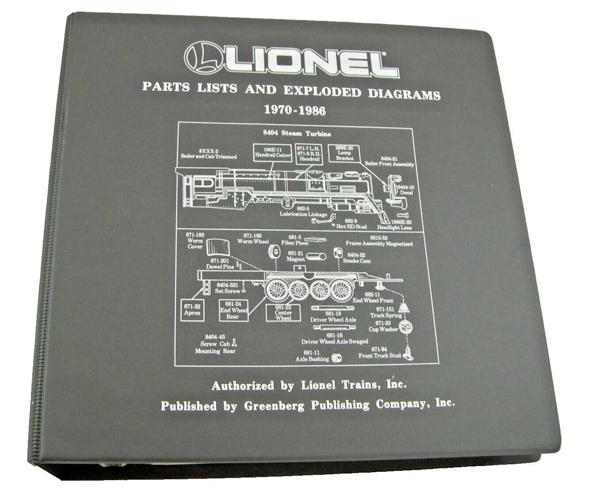 lionel parts list and exploded diagrams