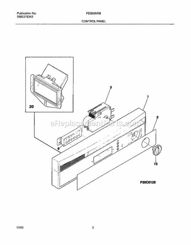 frigidaire dishwasher parts diagram