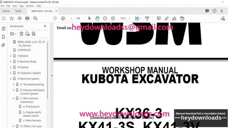 kubota kx41 3v parts diagram